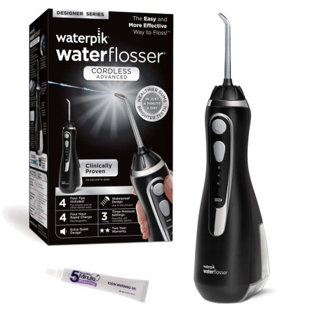 Oral Irrigator / Douche, Waterpik, WP-562, Black, wireless, 4 Tips Included, 3 Levels, 210ml Tank, 360 Rotation