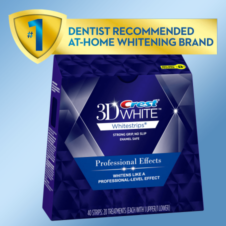 Set 20x Benzi pentru Albirea Dintilor Crest 3D White Whitestrips Professional Effects, Tratament 20 Zile