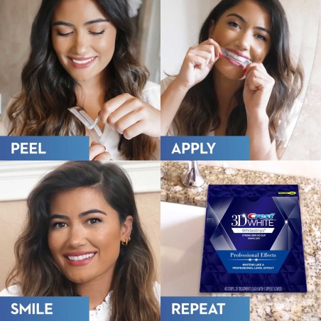 Set 7x Benzi pentru Albirea Dintilor Crest 3D White Whitestrips Professional Effects, Tratament 7 Zile