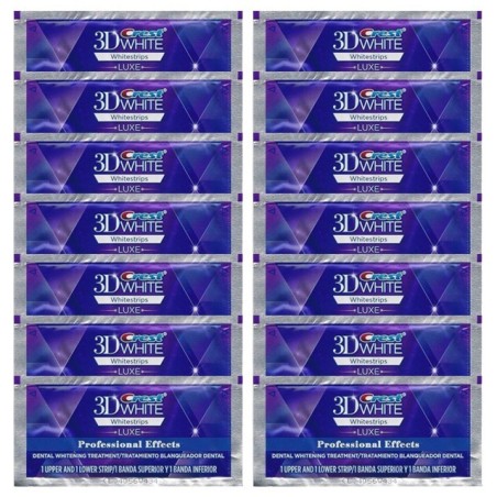 Set 14x Benzi pentru Albirea Dintilor Crest 3D White Whitestrips Professional Effects, Tratament 14 Zile