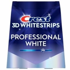 Set of 20x Teeth Whitening Strips, Crest, 3D White, Professional White, 10% Concentration, 20-day Treatment, 45 min, Whitening L