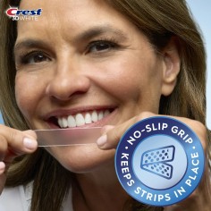 Set of 14 Teeth Whitening Strips, Crest, 3D White, Sensitive Bright, 8% Concentration, 14-day Treatment, 30 min, Whitening Level 2