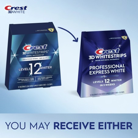 Set 5x Benzi Albirea Dintilor, Crest, 3D White, Professional Express White, 14% Concentratie, Tratament 5 zile, 45 min, Nivel Al