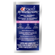 Benzi Albirea Dintilor, Crest, 3D White, Sensitive and Gentle, 8% Concentratie, Tratament 1 zi, 30 min, Nivel Albire 10, 1x plic