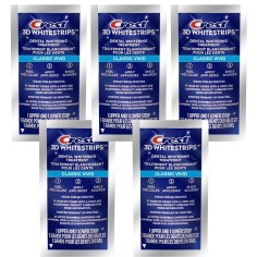 Set 5x Benzi Albirea Dintilor, Crest, 3D White, Classic Vivid, 8% Concentratie, Tratament 5 Zile, 30 min, Nivel Albire 6