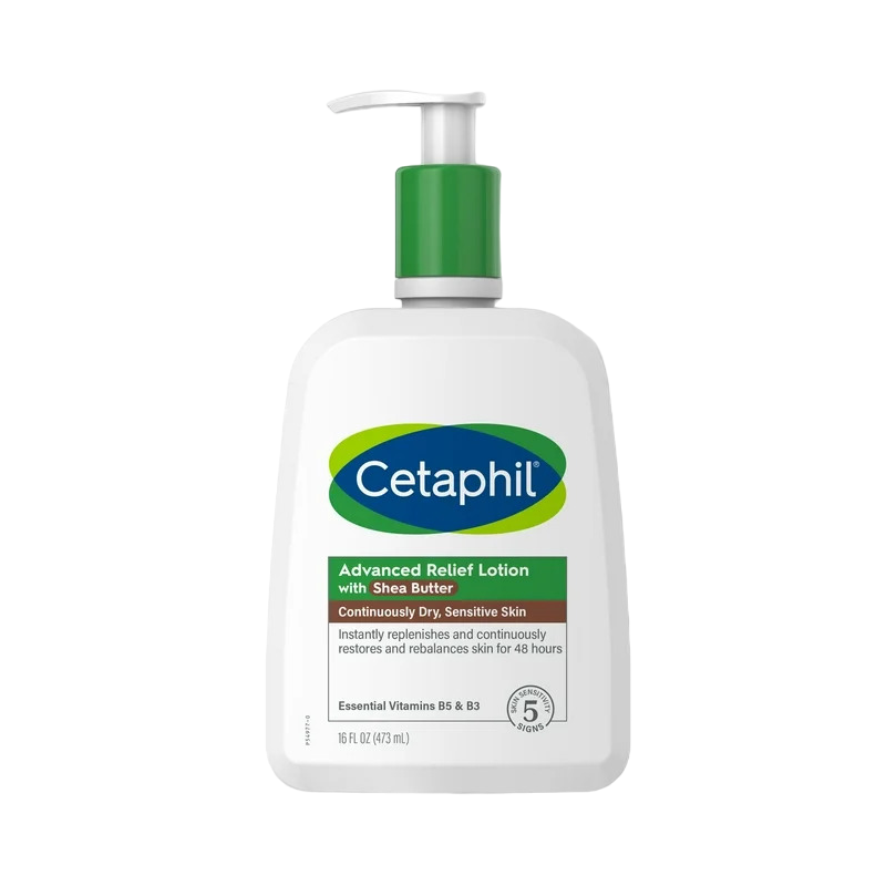 Lotiune de Corp, Cetaphil, Advanced Relief Lotion, pentru Hidratarea si Calmarea Pielii Uscate si Sensibile, fara Parfum, cu Unt