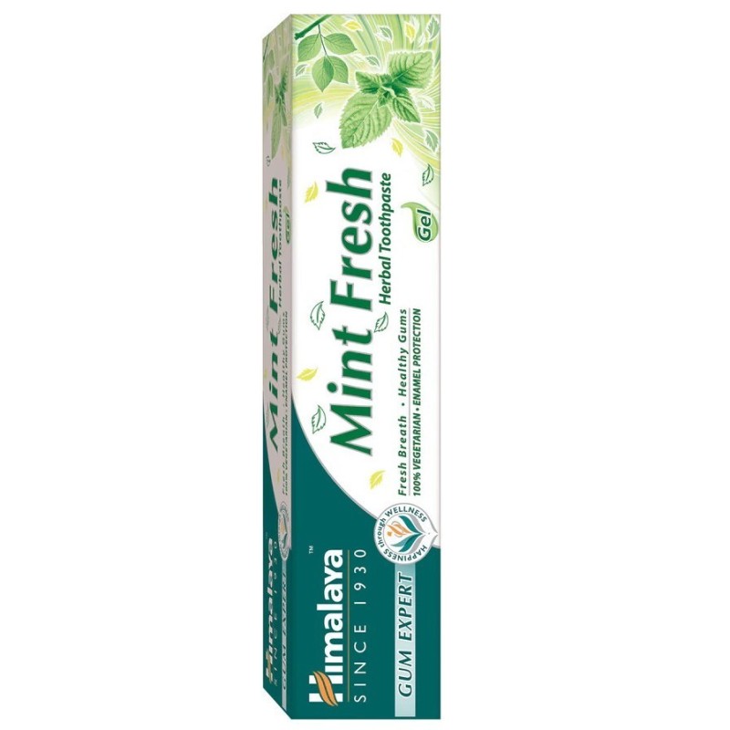 Pasta de Dinti, Himalaya, Mint Fresh Gel, cu Extract de Arbore Miswak si Marar Indian, fara Fluor, 75ml