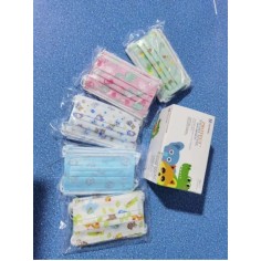 Set 50x Masti Copii, Unica Folosinta, Filtrare Bacteriana si Particule, 3 pliuri, Mix Modele 2