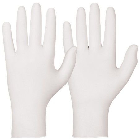 Cutie 100x Manusi Nitril, Defend, de Unica Folosinta, Texturate, Nepudrate, Albe