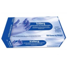 Box of 100x Nitrile Gloves, Single Use, Textured, Powder Free, Indigo 2