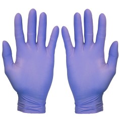 Box of 100x Nitrile Gloves, Single Use, Textured, Powder Free, Indigo