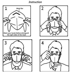 Set 10x Masti Protectie, KN95, FFP2, 4x Straturi, Filtrare Particule si Bacterii, Albe 2
