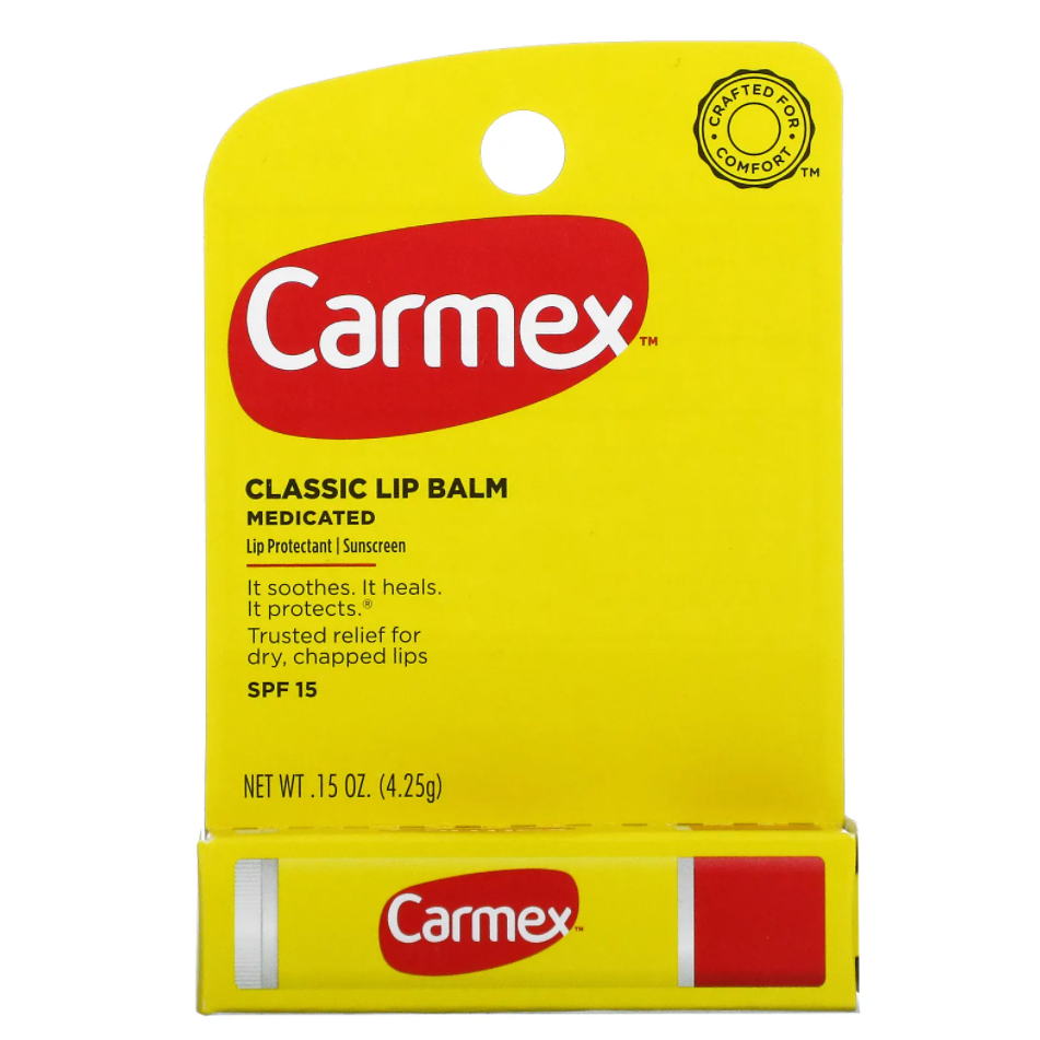 Balsam de Buze, Carmex, Classic, pentru Hidratare Intensa, SPF 15, 4.25gr