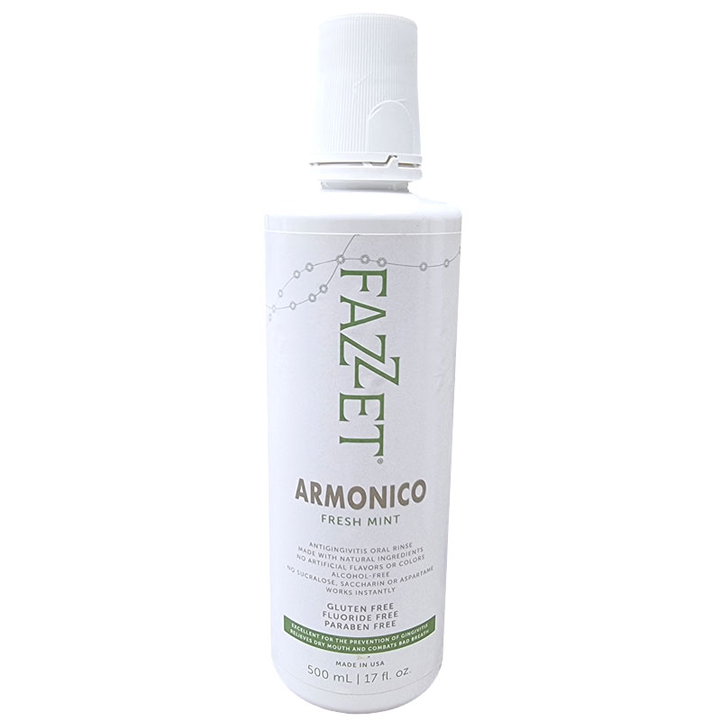 Apa de Gura, Fazzet, Armonico, Impotriva Inflamatiei Gingiilor, fara Gluten, Lasa Respiratia Proaspata, fara Fluor, 500ml