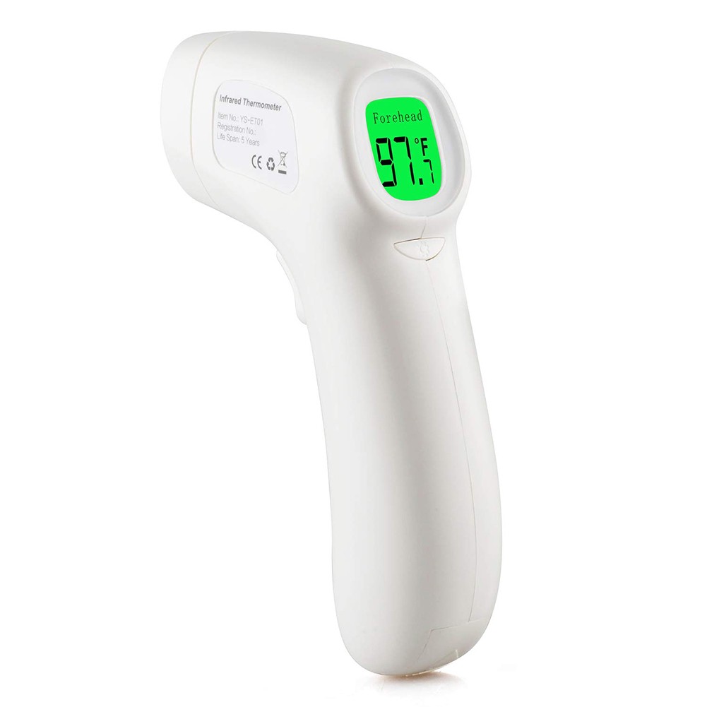 Termometru Digital, Yostand, YS-ET01, Non-Contact, Infrarosu, Temperatura Corporala, Alerta Febra, 35-42°C, Alb