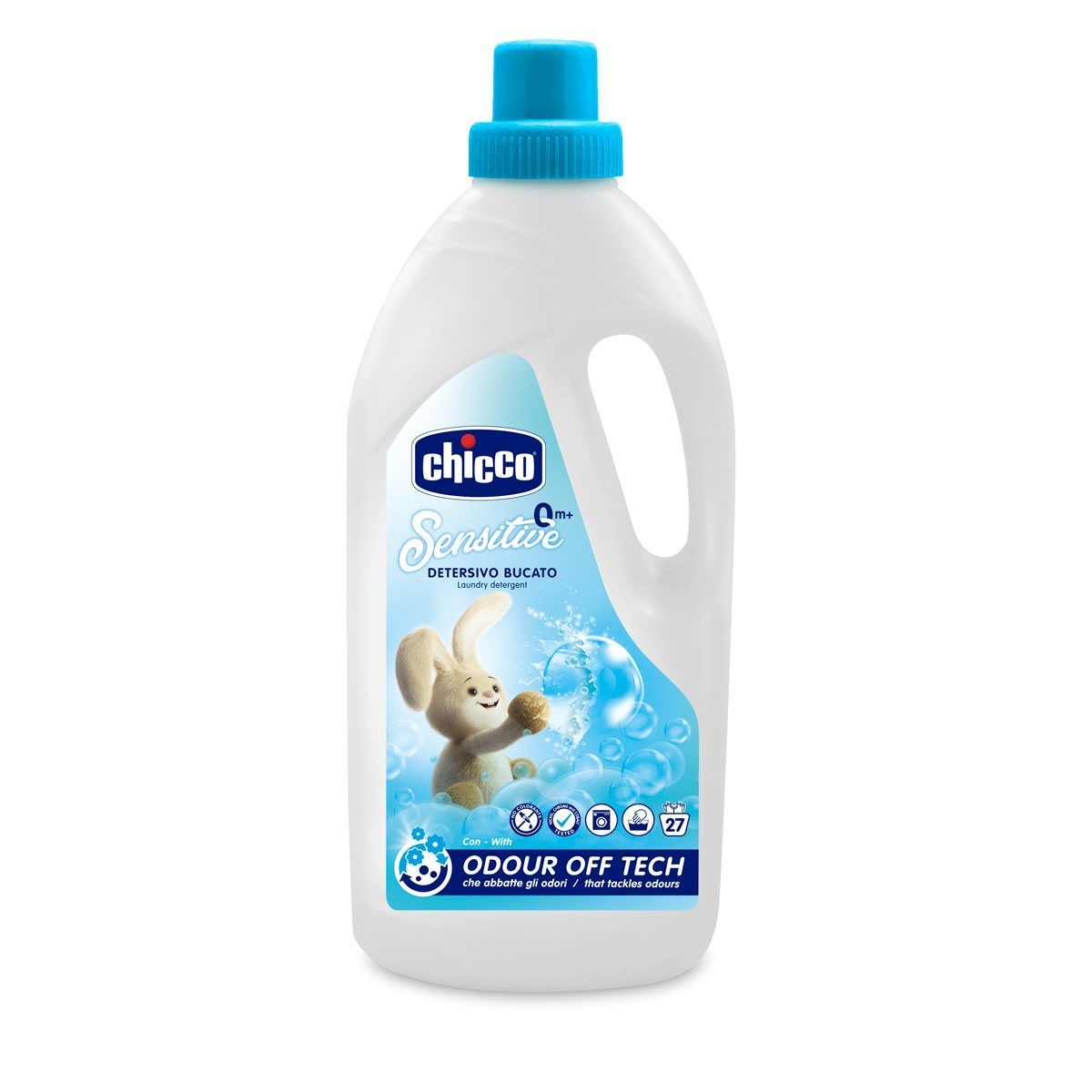 Detergent, Chicco, Sensitive, pentru Imbracamintea Bebelusului, Hipoalergenic, 27 Spalari, 1.5L