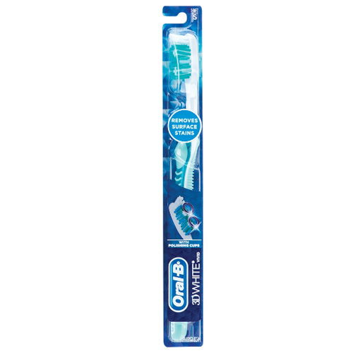 Periuta de Dinti, Oral-B, 3D White, Vivid, Efect Albirea Dintilor, Soft, Culoare Verde Inchis