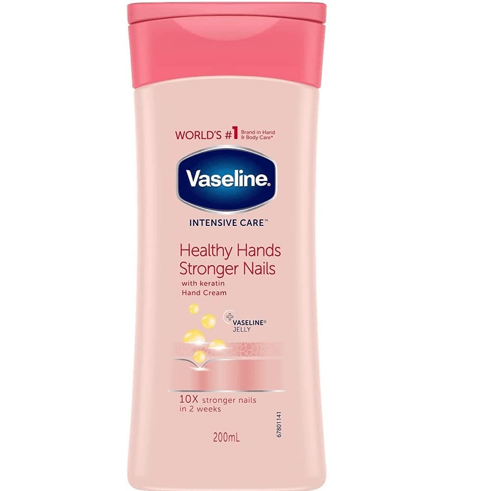 Lotiune de Corp, Vaseline, Healthy Hands Stronger Nails, pentru Ingrijire Unghii si Maini, 200ml