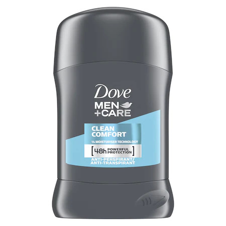 Deodorant antiperspirant stick Dove Clean Comfort pentru barbati, 50 ml