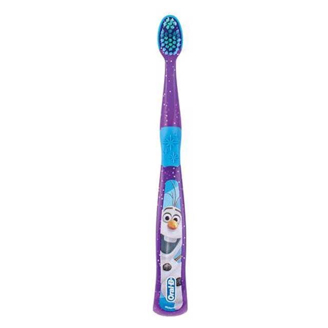 Periuta de Dinti pentru Copii, Oral-B, Pixar, Frozen, Olaf, Varsta 3+ Ani, Multi-Protectie, Peri Moi, Culoare Violet