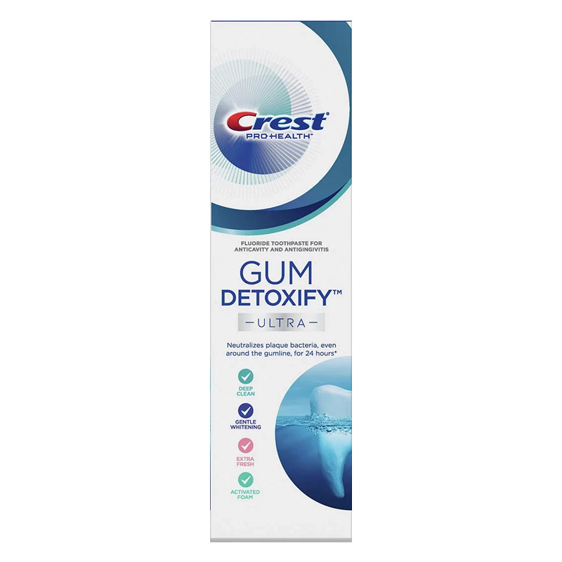 Pasta de Dinti, Crest 3D Gum Detoxify, Ultra, pentru Gingivita, Retractie Gingivala, Parodontoza, tub 133gr