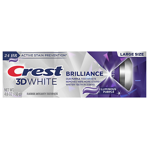 Pasta de Dinti, Crest, 3D White, Brilliance, Luminous Purple, Albeste Dintii si Protejeaza impotriva Petelor, 130gr