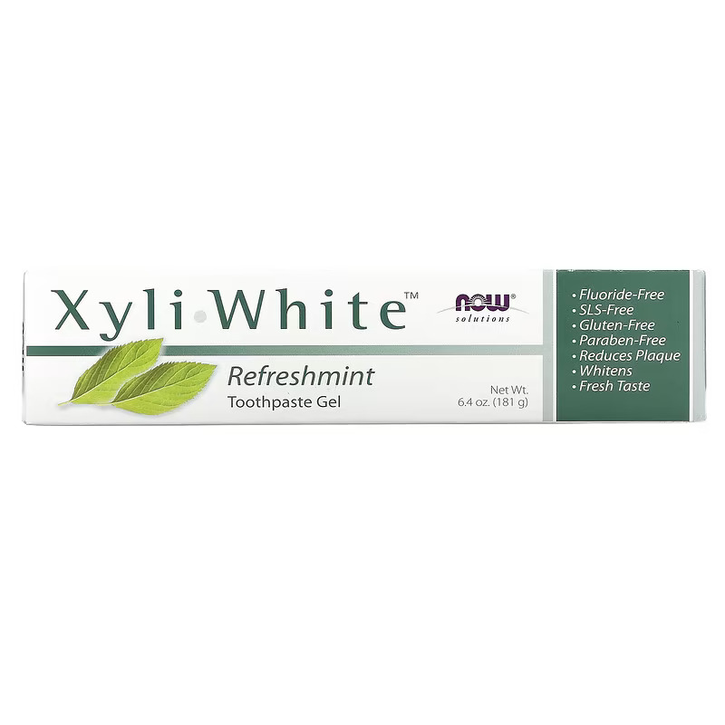 Pasta de Dinti, Now Solutions, Xyli White Refreshmint, Multi-Protectie Avansata cu Aroma de Menta, fara Fluor, 181gr