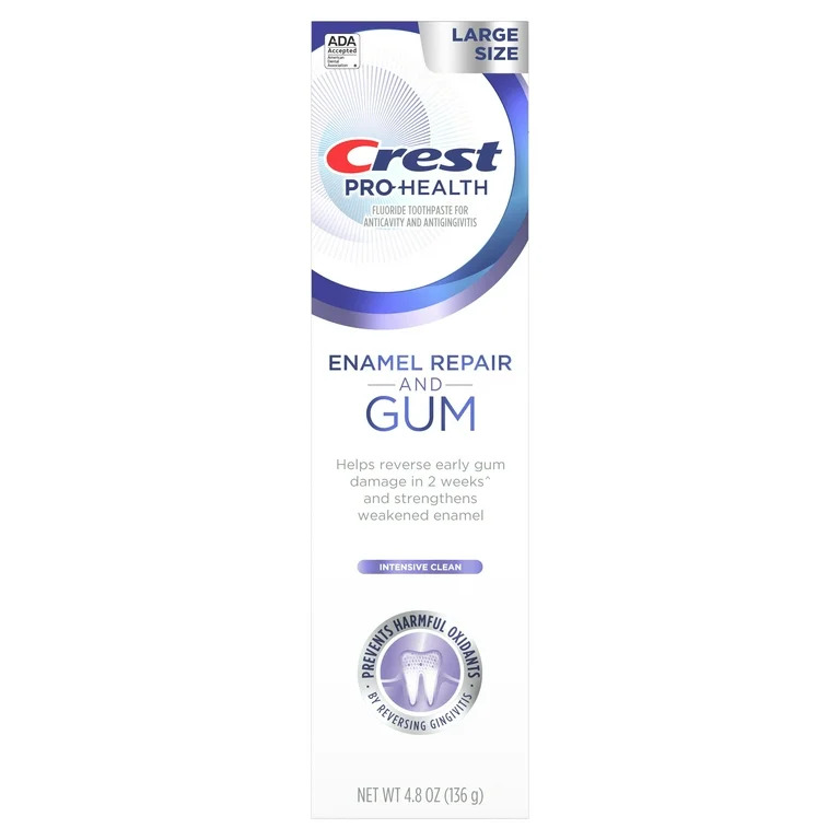 Pasta de Dinti, Crest, Pro-Health, Enamel Repair and Gum, Intensive Clean, Ajuta la Repararea Smaltului Slabit si Protejeaza Gingiile, 136gr