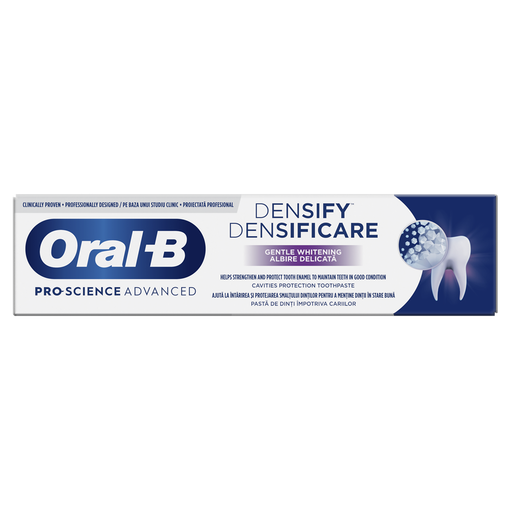 Pasta de Dinti, Oral-B, Densify, Gentle Whitening, Albeste Delicat si Ajuta la Intarirea Smaltului Dintilor, 65ml