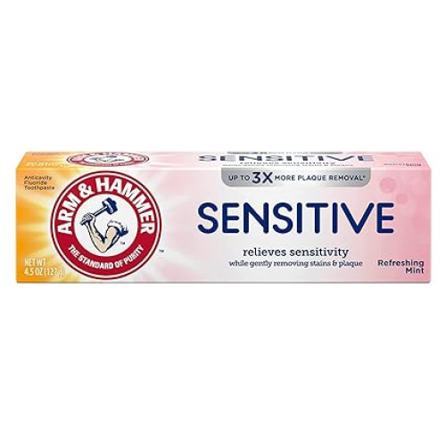 Pasta de Dinti, Arm & Hammer, Sensitive, pentru Albirea Dintilor si Reducerea Sensibilitatii, cu Fluor, Aroma Menta, 127gr