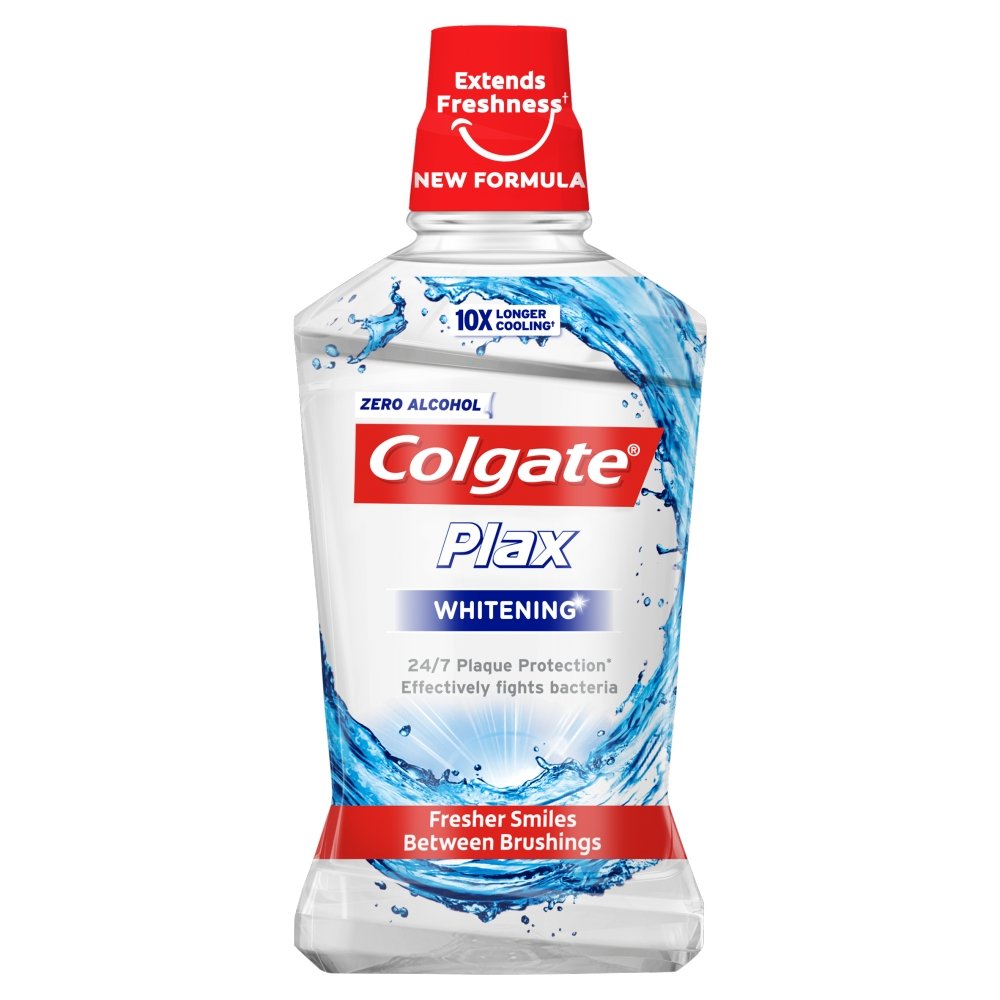 Apa de Gura, Colgate, Plax, Whitening, Instantly White, Efect de Albire a Dintilor, fara Alcool, 500ml